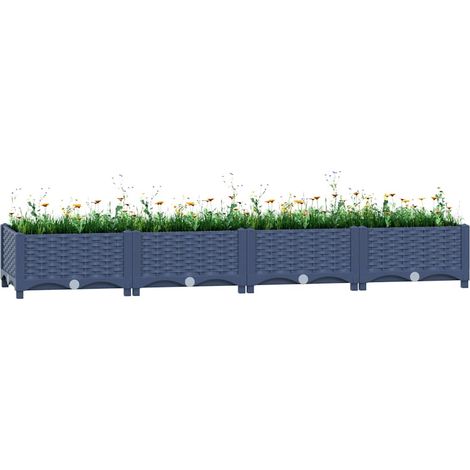 Hochbeet 160x40x23 cm Polypropylen