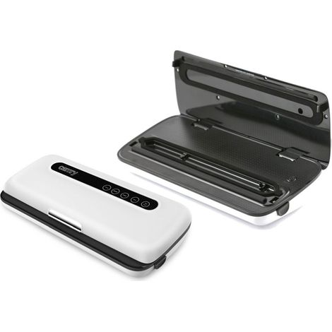 Sealer per alimenti Camry CR4470, sigillatrice automatica sottovuoto per cibi secchi e umidi, 110W, include 5 sacchetti 20x30 cm e rotolo 20x200 cm, colore bianco (1/5)