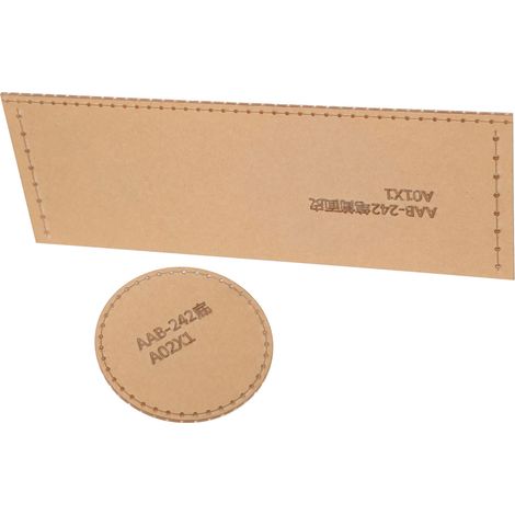 Gabarit Acrylique pour Travail du Cuir - 2 Pièces Transparentes pour Création Porte-Stylo (1/5)
