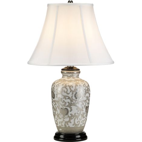 ElsteadthistleTHISTLE-TL - Lampada da tavolo a 1 luce - Bianco, finitura argento, E27 (1/4)