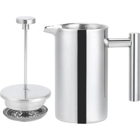Cafetière à piston 350 ml, cafetière double paroi en acier inoxydable, cafetière isotherme, théière, cafetière à piston (1/5)