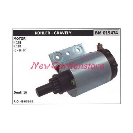 Motorino avviamento KOHLER trattorino tagliaerba rasaerba K 161 181 019474