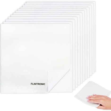 Pack of 12 Lint-Free Cleaning Cloths, Streak-Free Cleaning, for Oiling Wood and Cleaning, Car, Kitchen, Bathroom and More (30 x 30cm) (1/5)