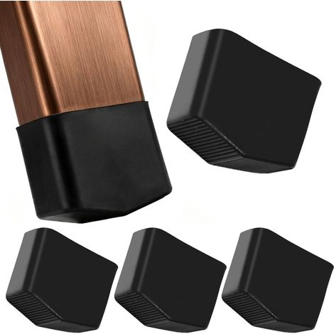 4 Patins en Caoutchouc Antidérapants pour Pieds D'Échelle Compatibles Tubes Carrés 40x20 Mm pour Escabeau sur Carrelage Pieds Escabeau Pieds pour Escabeau (1/5)