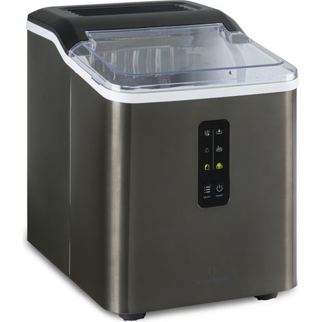 Klarstein Eiswürfelmaschine für Zuhause Camping Gastro, Schnelle Mini Eiswürfelmaschine Klein, Profi Eismaschine für Große Kleine Klare Eiswürfel, Selbstreinigend mit 1,5L Eiswürfelbehälter, 12kg/24h