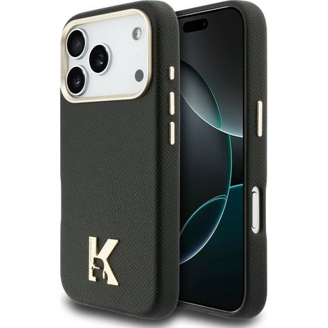 Coque MagSafe Karl Lagerfeld avec logo tête de Karl pour iPhone 17 Pro, noire