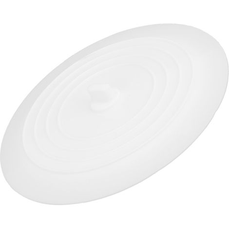 Bouchon de Lavabo en Silicone, Bouchon d'Évier Robuste et Pratique pour Évacuation de Sol - Couverture de Drain pour Salle de Bain et Cuisine (Blanc) (1/5)