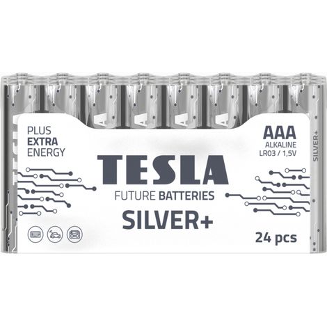Tesla Silver+ Alkaline-Batterie LR03 F24 1,5 V, 10 Stück (1/2)