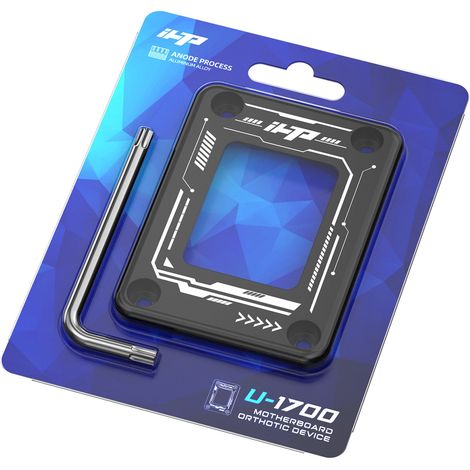 The U-1700 motherboard CPU straightener prevents motherboard flexing, securely fixes the CPU bracket, and distributes pressure evenly.