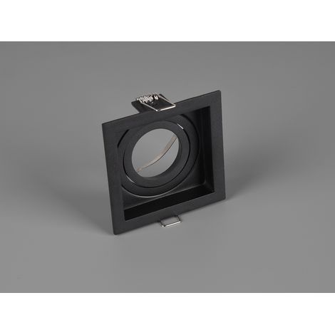 Eckiger LED Deckeneinbaustrahler Schwarz matt, schwenkbar 9,2 x 9,2cm (1/5)