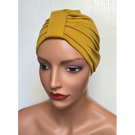 Turbante de bambú Emma 034, pañuelo para la cabeza confeccionado, también para después de la quimioterapia. (1/4)