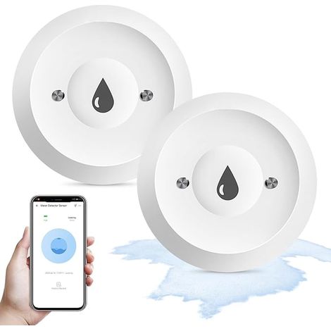Connected Water Leak Detector, Water Leak Sensor, Water Sensor Alarm, Waterproof Wireless Flood Detector ZigBee Bridge Required for Kitchen Bathroom Basement (1/5)