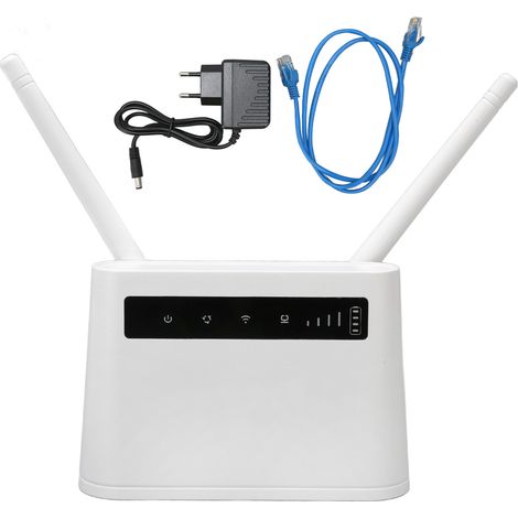 Routeur 4G WiFi 300Mbps Haute Vitesse, Port SIM Standard 4000mAh, Routeur LTE Sans Fil pour Bureau et Maison, Prise EU 100‑240V (1/5)