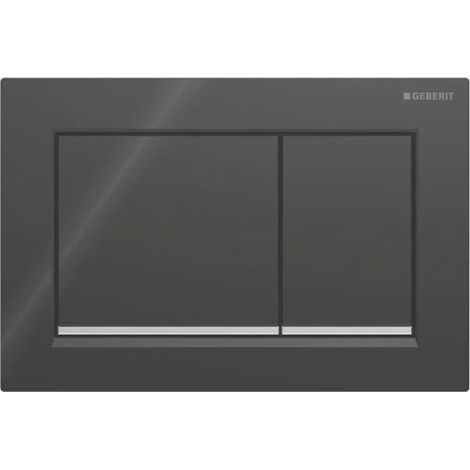 Placca Geberit Omega20 Square Nero / Cromato Lucido 115.080.KM.1 Nero