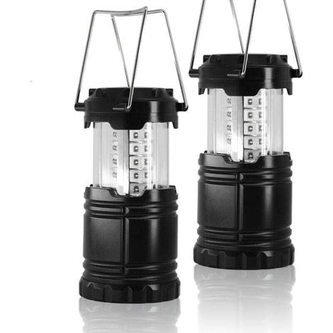 2-Piece Foldable LED Camping Lantern, Portable Waterproof IPX5 Flashlight for Outdoor Lighting, Camping, Hiking, Garden, Fishing, etc. (1/5)