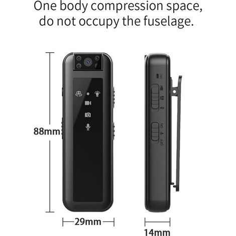 Mini caméra d'enregistrement vidéo infrarouge HD1080P avec vision nocturne, enregistreur portable pour voiture.