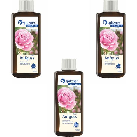 Spitzner Saunaaufguss Rose Konzentrat 3x 190 ml 3er Vorteilspack 8850091