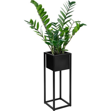 Soporte para plantas tipo loft Concove de 60 cm, color negro (1/5)