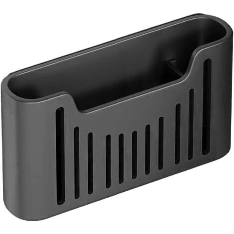 Boîte de rangement pour sacs poubelle, étagère de rangement en plastique, étagère à ustensiles de cuisine, boîte coulissante pour sacs poubelle (noire) (1/4)