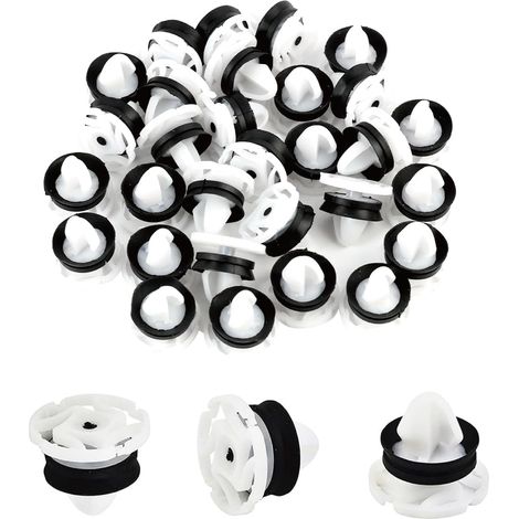 30 Clips de Fixation Garniture, Rivets en Plastique Universels pour Voitures, Clips de Fixation Voiture, 7703077476, fixation cache, ressort agrafe, Clips de Retenue pour Panneaux de Portes (1/5)