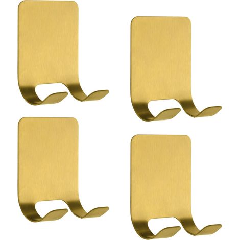 Lot de 4 supports adhésifs pour rasoir, porte-rasoirs, serviettes, crochets en acier inoxydable, étanches, pour serviettes, accessoires de bain, cuisine et salle de bain