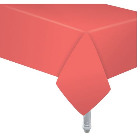 Nappe en papier corail (101C) 132 x 183 cm, 1 pièce