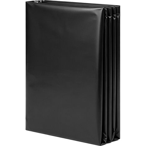 Mophorn Lámina de plástico de polietileno 3,05 x 7,62 m con espesor de 0,15 mm, para controlar malezas en jardines y huertos, aislar áreas de jardinería y proteger construcciones, color negro (1/5)