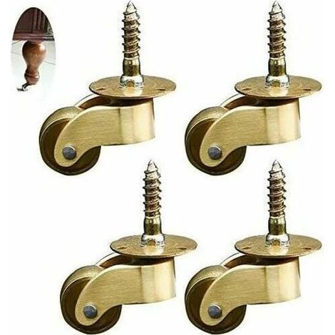 Roulettes Pivotantes - 4 Pièces - Roues en Caoutchouc avec Roulements Silencieux - Pour Meubles Appareils et Équipements - Diamètre 50 mm Hauteur 65 mm (1/5)