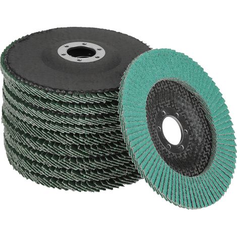 Ortviai Disque abrasif 100 mm grain 80 – Lot de 10 disques à poncer en oxyde d’aluminium, épaisseur 6 mm, diamètre intérieur 16 mm (1/5)