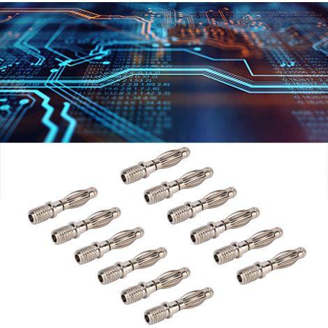 21.180 Fiche banane filetée 4 mm pour lanterne, en cuivre pur, M5, accessoires métalliques, broches de test, connecteur mâle en cuivre (1/5)