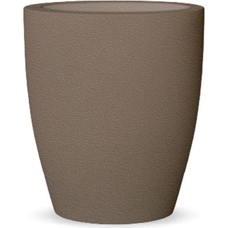 VIOLETA 30 Moderner runder Blumenkasten für drinnen und draußen für Pflanzen und Blumen Sehr witterungsbeständig. Hergestellt aus Polyethylen in Spanien