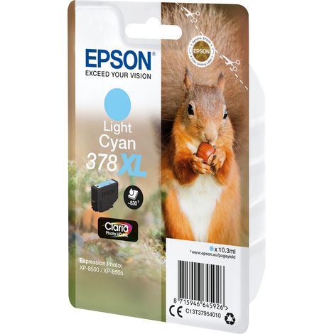 Epson Squirrel 378XL cartouche d'encre 1 pièce(s) Original Rendement élevé (XL) Cyan clair (1/3)