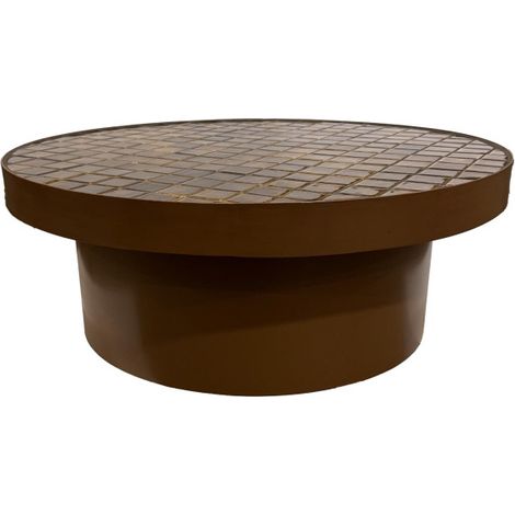 CERAM-Table basse 80 cm marron (1/5)