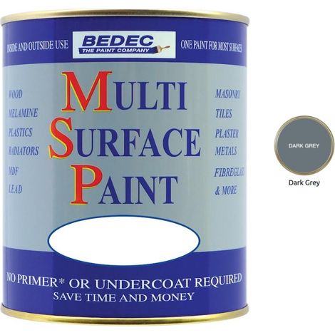 BEDEC MSP MULTI SURFACE PAINT MATT DARK GREY 750ML