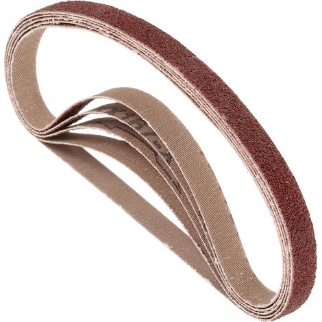 5 Pcs Bandes Abrasives 10mm x 533mm 40 Grain Pour Ponceuse À Bande (1/5)