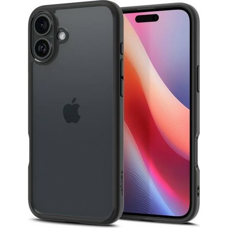 Hülle für iPhone 16 (6,1 Zoll) Spigen Ultra Hybrid, matt schwarz (1/5)