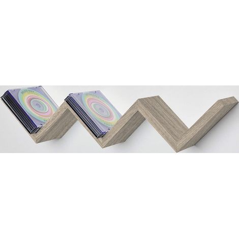 MENSOLA ZIG ZAG DIMENSIONI 59X12X12 CM IN COLORE OLMO (1/5)