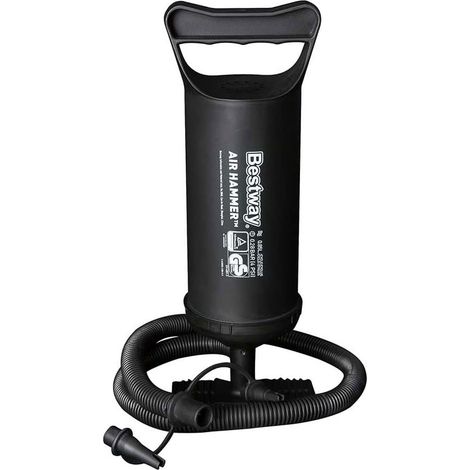 Bestway Handluftpumpe Air Hammer 10,8 x 8,8 x 30 cm 3 Adapterstücke