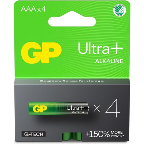 Batterie GP Ultra Plus Alcaline MiniStilo AAA: 15 AUP/LR03 Confezone da 4 batterie (1/5)