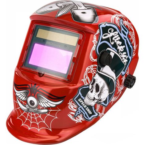 Masque de soudure professionnel auto-obscurcissant 9-13 DIN – Protection UV/IR – Alimentation solaire et CR2032 – Visière True Color – Powermat