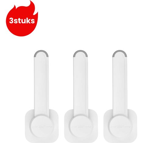 Serrure de toilette protection plastique sécurité serrure de toilette autocollante avec accoudoirs 360 degrés 3 pièces (1/5)