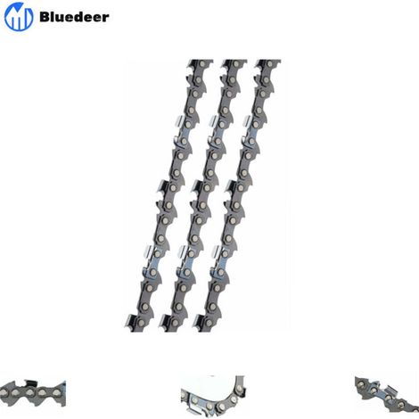 Lot de 3 Chaînes de Tronçonneuse 3/8"LP 52 Maillons 1,1mm 35cm Faible Rebond - Compatible avec Bosch AKE 35 S, AKE 35-19 S, Einhell, Husqvarna, Makita, Dolmar, Oregon et Autres - Bluedeer