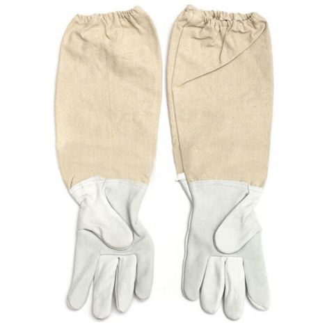 BUNTHAUS PA Atmungsaktive und bequeme Imkerhandschuhe aus Ziegenleder mit elastischer Manschette, XXL-Imkerbedarf (1/2)