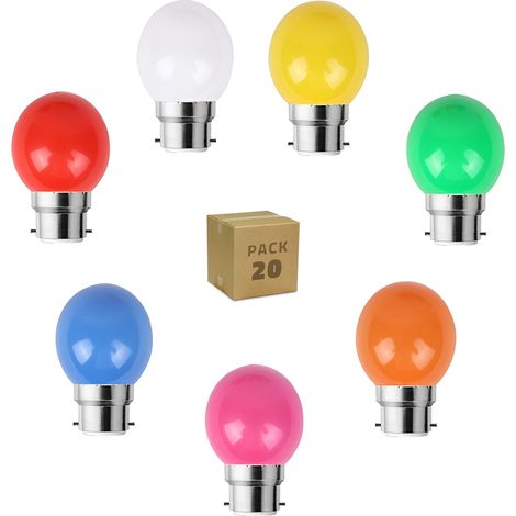 20er Pack LED-Glühbirnen B22 3W 240 lm G45 Einfarbig Warmweiß