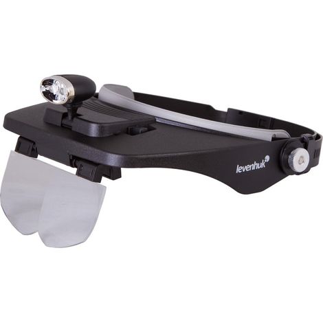 Loupe frontale Zeno Visor H3, visière de grossissement avec LED, mains libres, parfaite pour le bricolage, la lecture et l'artisanat, réglable, légère et confortable (1/4)