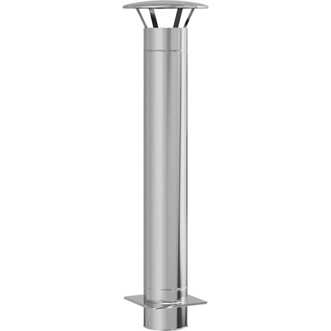 Extensión de Chimenea Plateado 35 x 35 x 132 cm vidaXL