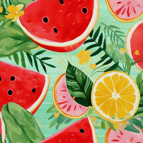 Tela decorativa para exteriores Oxford - Motivo frutal  DX6004 (1/5)