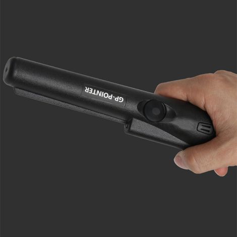 Tragbarer, schnell detektierender, robuster und tragbarer Metalldetektor aus ABS für die Innenüberwachung (schwarz). (1/2)