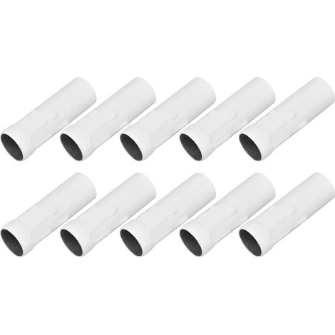 10 Stück E14 Metallröhrchen für Kerzenlampenfassungen, Lampensockel, Beleuchtungszubehör, 25 x 80 mm, Weiß (1/5)