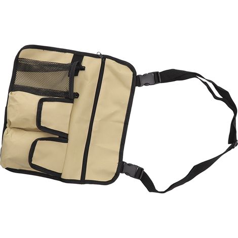 Sac de rangement étanche pour chaise de camping, en toile Oxford portable avec poche latérale ajustable pour plage et extérieur, couleur kaki. (1/5)